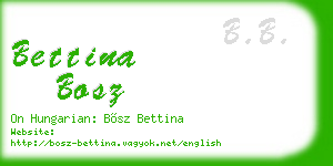 bettina bosz business card